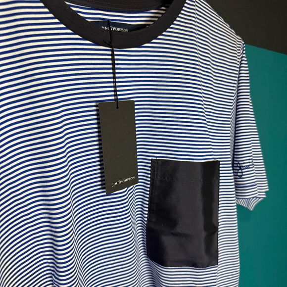 Classic Black and White Striped Men's T-Shirt - Picture 2 of 10